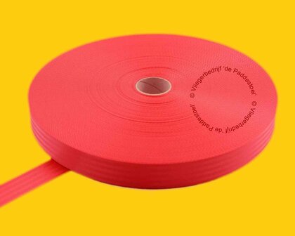 4 cm Autogordelband Rood per 100 meter