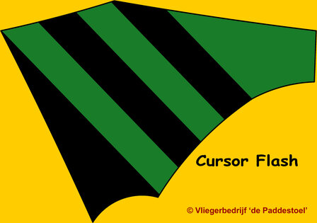 De Paddestoel Cursor Flash - Zwart/groen