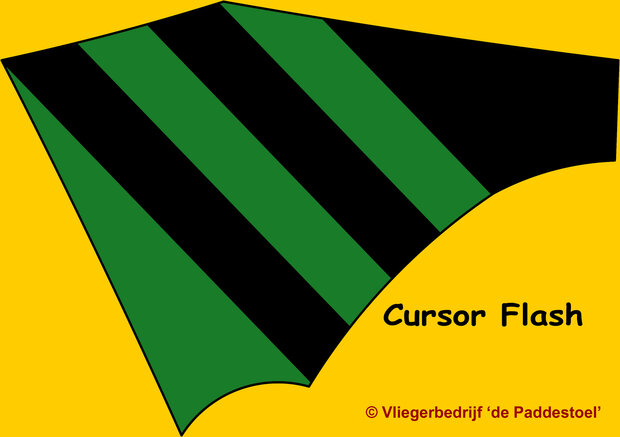 De Paddestoel Cursor Flash - Groen/zwart