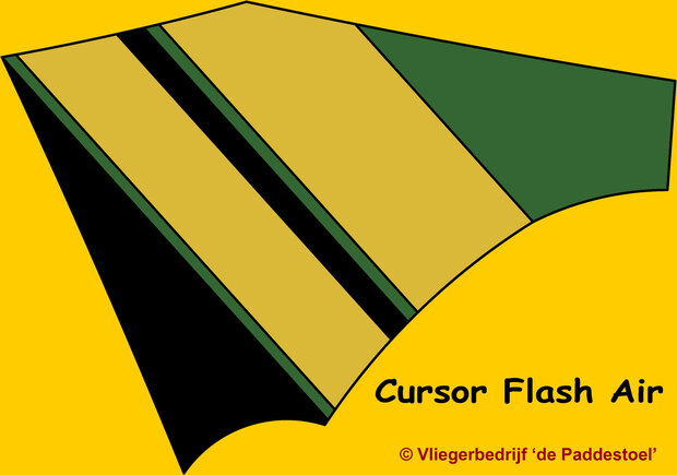 De Paddestoel Cursor Flash Air - Zwart/groen