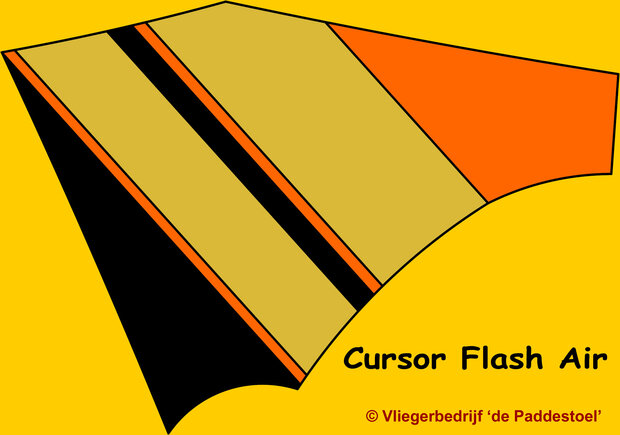 De Paddestoel Cursor Flash Air - Zwart/oranje